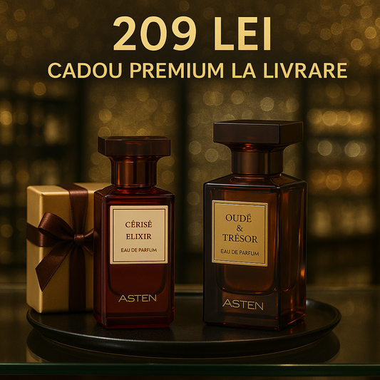 Pachet 2 parfumuri Cerise Elixir + Opulent Tabac + cadou surpriza la livrare!