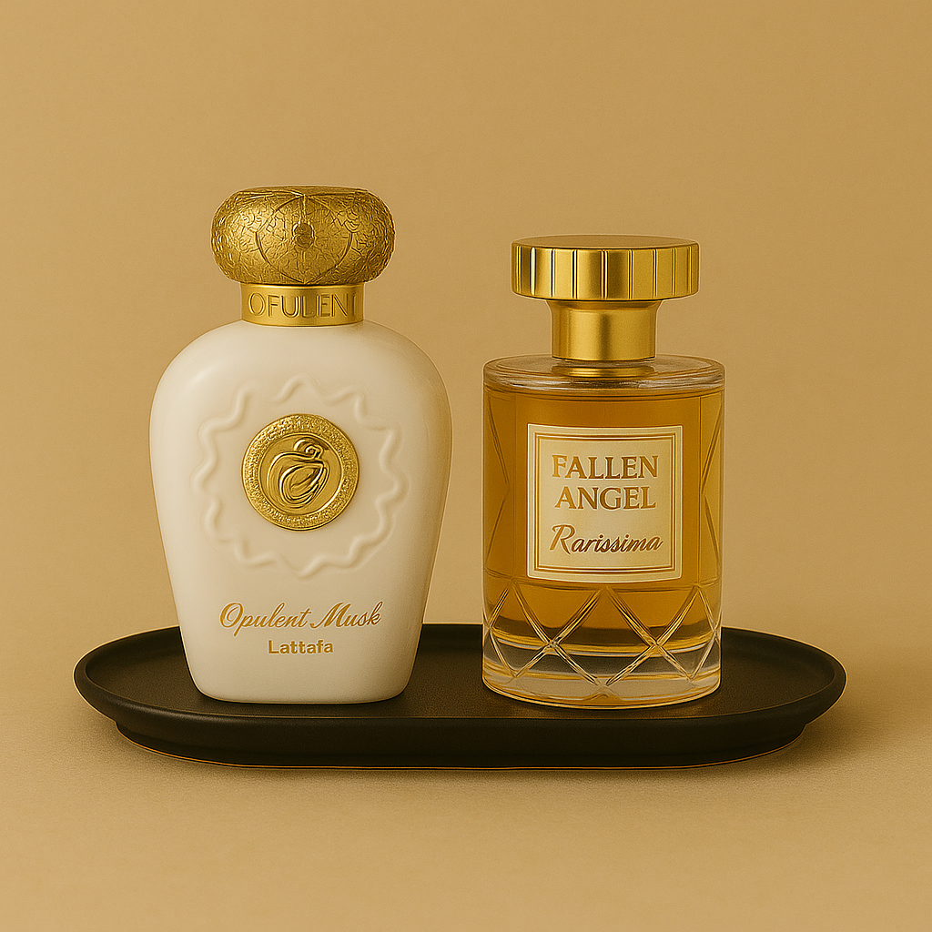 Pachet 2 produse, Fallen Angel by Asten si Opulent Musk by Lattafa, 100 ml+ Cadou surpriza la livrare!