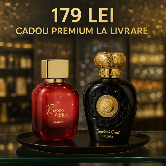 Pachet 2 parfumuri Rouge Elixir + Opulent Oud + cadou surpriza la livrare!